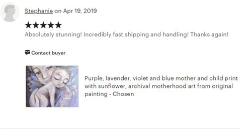 testimonial for KmBerggren artwork from a collector