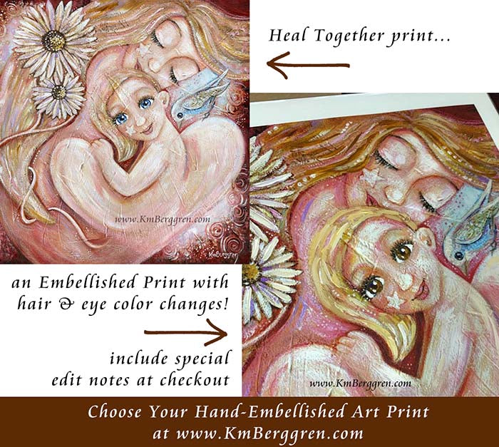 personalized eye color, customize hair and eye colors art print, customizable family art, color change mother and child art, change eye colors art, change hair colors art, gift for mom, gift for mother and daughter