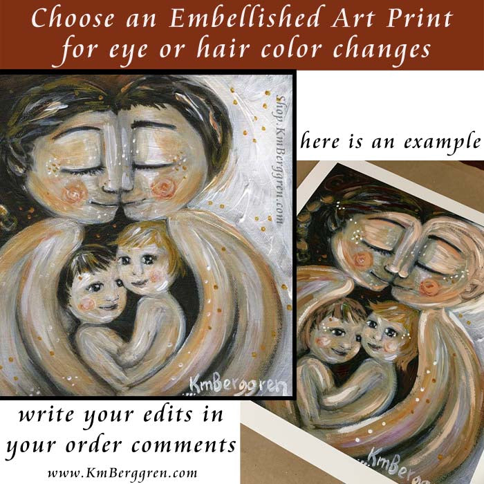 Like Minded - Father, Mother, 2 Children Art Print