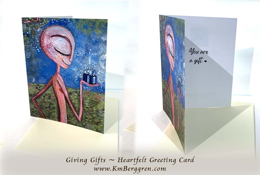 heartfelt greeting cards, mini art cards, note gift cards, note cards, gift cards, sentimental greeting card, heartfelt greeting card, send to someone who is sad, card for someone who is hurting, card for an old friend, silent story cards, kmberggren silent story, a silent story, wordless art book, companion cards, friendship cards