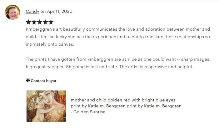 testimonial from a KmBerggren art collector