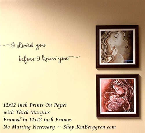 framed KmBerggren artwork on a collectors wall