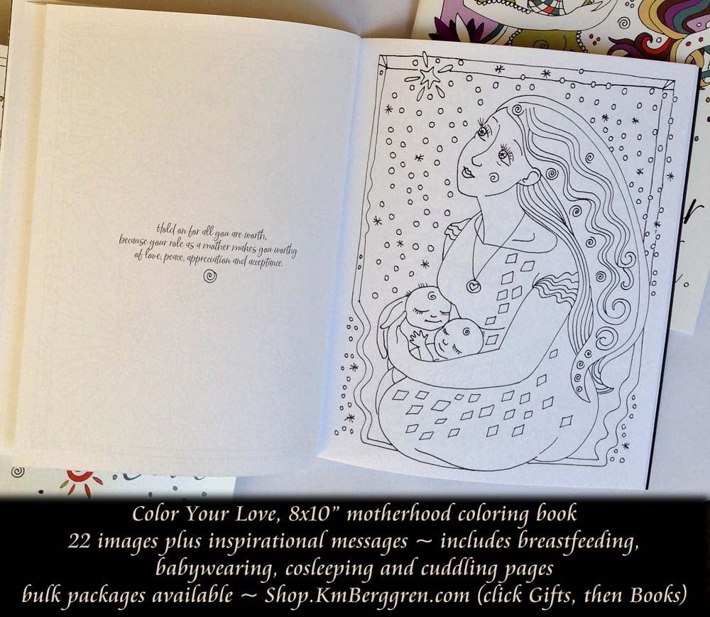 Mother and Child Coloring books for adult and child coloring by Katie m. Berggren