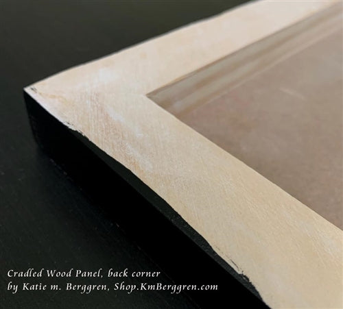 detail of cradled panel edge