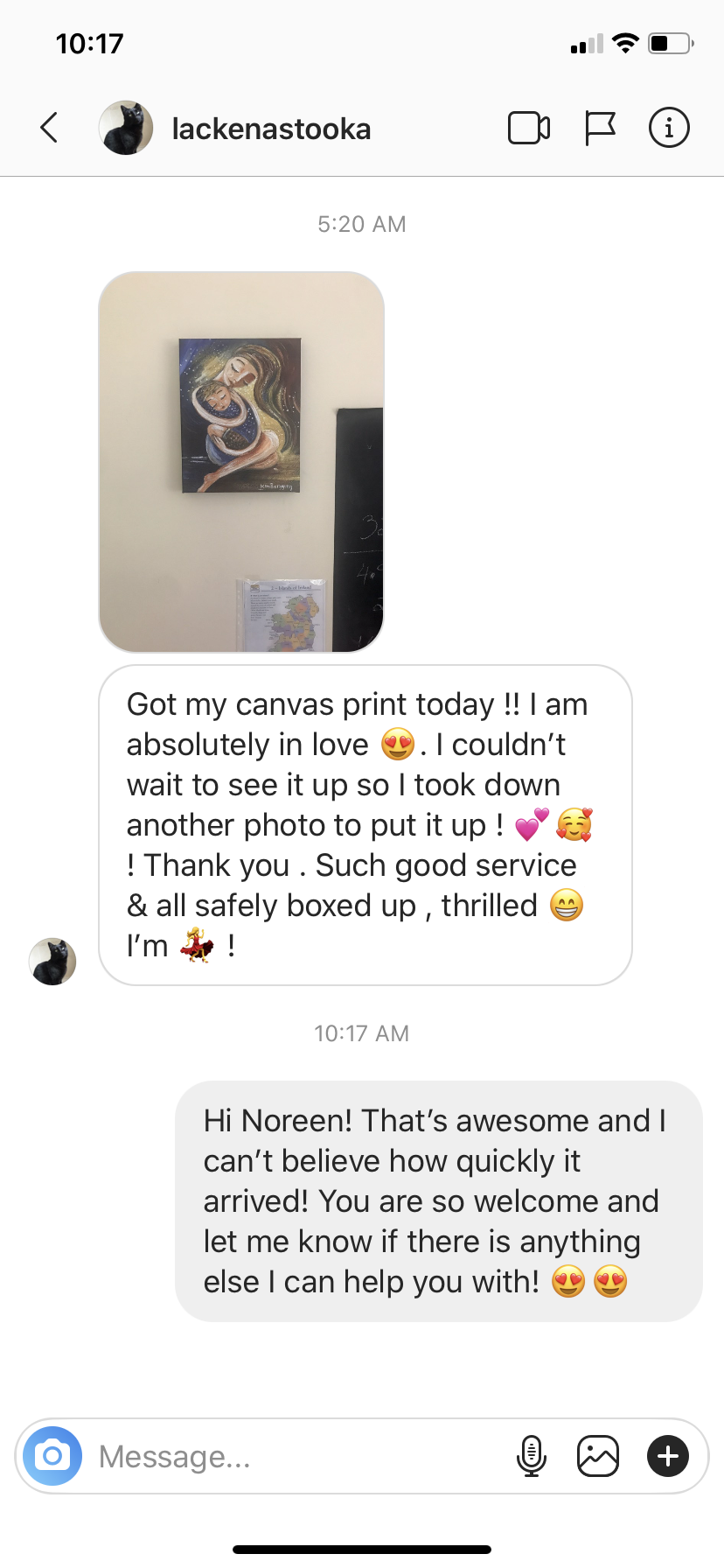 testimonial from a KmBerggren art collector