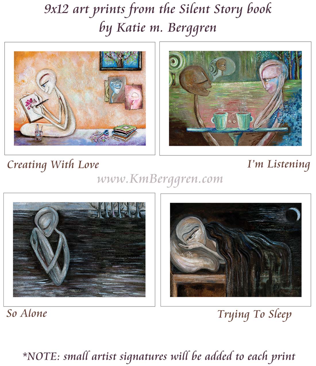 ghosted by a friend, friendship loss, friend breakup, loss of friend, bad friend, fair weather friend, art book by Katie m. Berggren