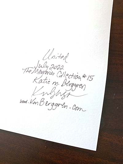 ►ONE AVAILABLE!◄ United - Original Painting on Paper from The Memories Collection