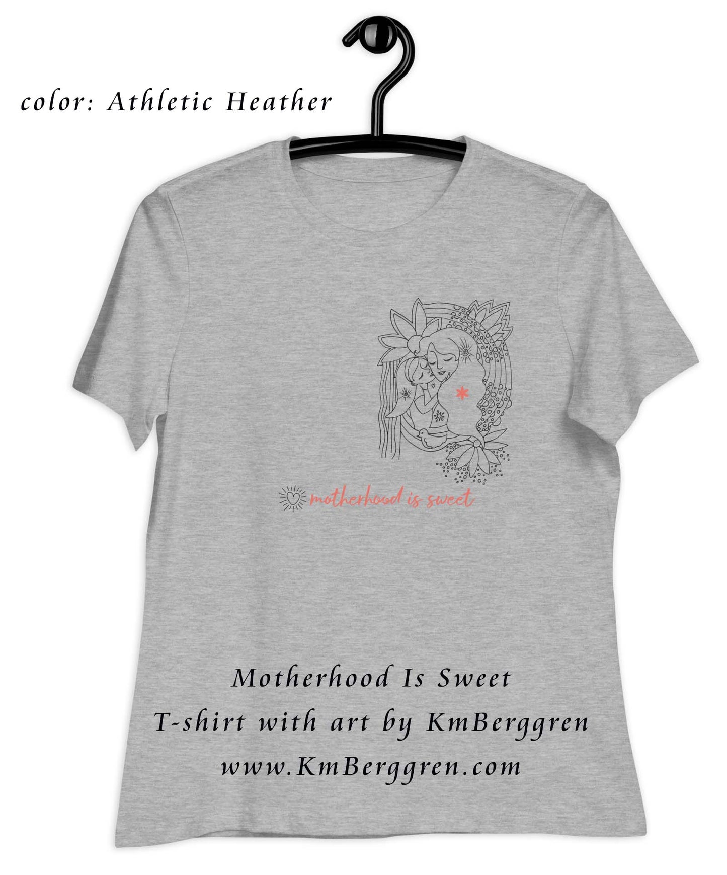 motherhood graphic art tee, graphic tee mom, mom gift shirt, art shirt for mom, mom mama mum shirt, mother teeshirt, t-shirt mom baby, tshirt art mom and kids, gift for new mom, soft shirt for new mom, easy inexpensive girlfriend gift, cheap gift for girlfriends, cheap gift for mom friends, kmberggren art on shirt, angel baby art on shirt, angel baby shirt, pregnant mother shirt, mother child art shirt, black mother art shirt, art collection shirt