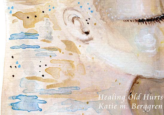 A confident and thoughtful young woman in profile, positive artwork, with a warm watery dream-like background. Strong Girl Art. Powerful woman empowerment gift. Confident young woman art. Beautiful and Sentimental girl gifts.