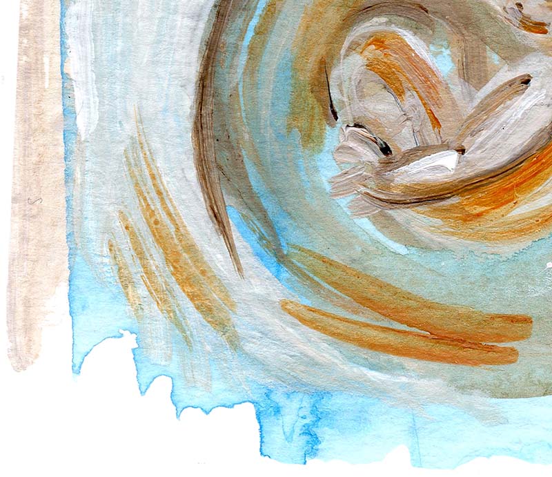 abstract blue watery mother and baby cuddling. Gift for new mom, new mother gift, baby shower gift. first baby gift