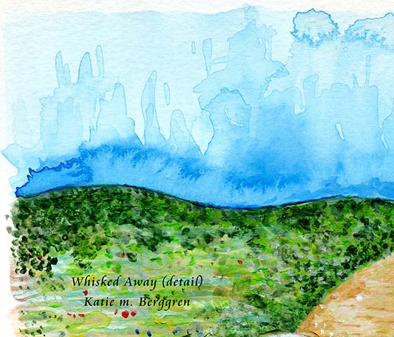 young girl running on a path, homeschool gift, freedom child artwork, unschooling art