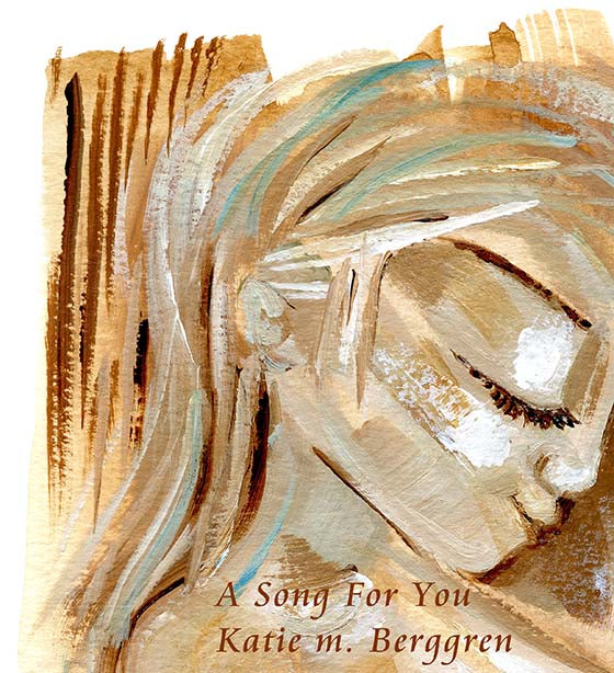 yellow and gold pregnant mother holding a blue heart, meaningful art print, gift for new mom, baby shower gift
