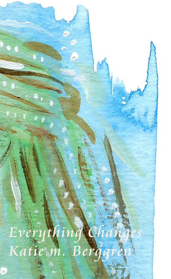 Pregnant mother with a dreamy green background. Inspiring and comforting art prints for mom pregnant with her first baby. Baby Shower Gift for young mom. Limited edition green and blue painting.