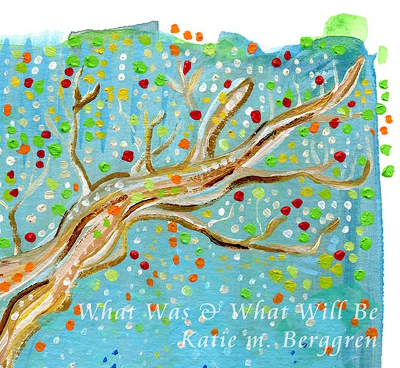 A solitary and confident woman leaning against a tree art print. Rain & Sunshine art. Gift for pregnant mother. Hopeful pregnancy artwork.