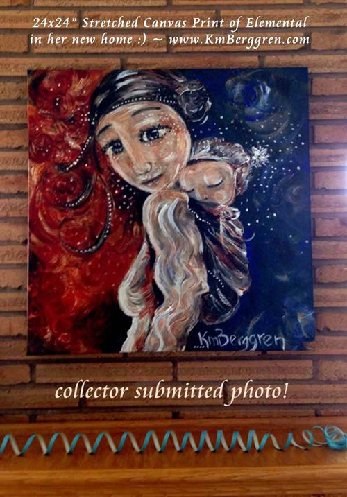 sample of Elemental stretched canvas print on the wall of a collector