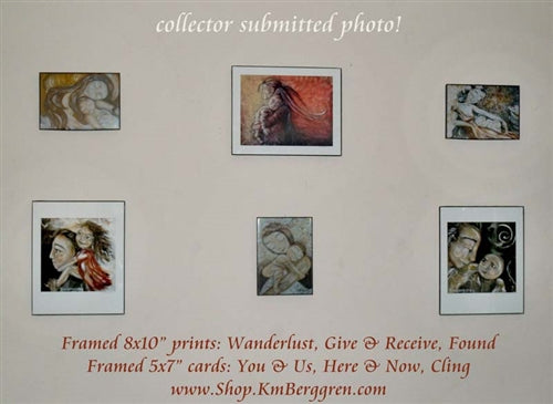 framed KmBerggren art on a collectors wall