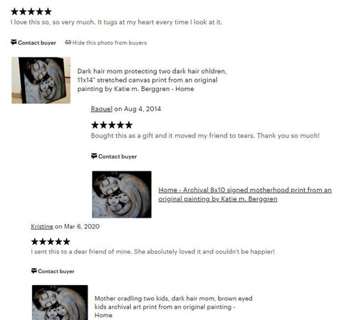 testimonial from a KmBerggren art collector