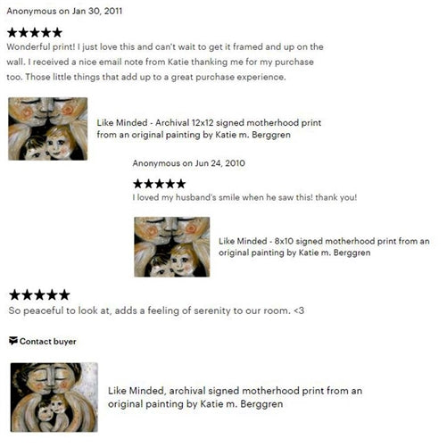 testimonials from KmBerggren art buyers