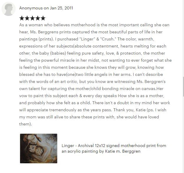 testimonial from a KmBerggren art collector