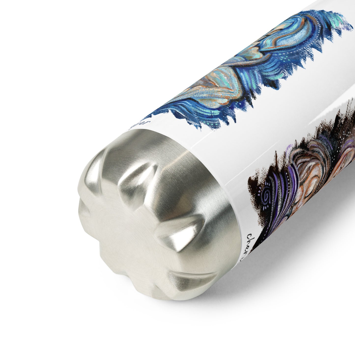 Mother Child Artsy Stainless Steel Water Bottle - 2 Paintings by KmBerggren