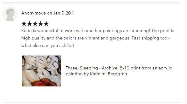 testimonial from a KmBerggren art collector