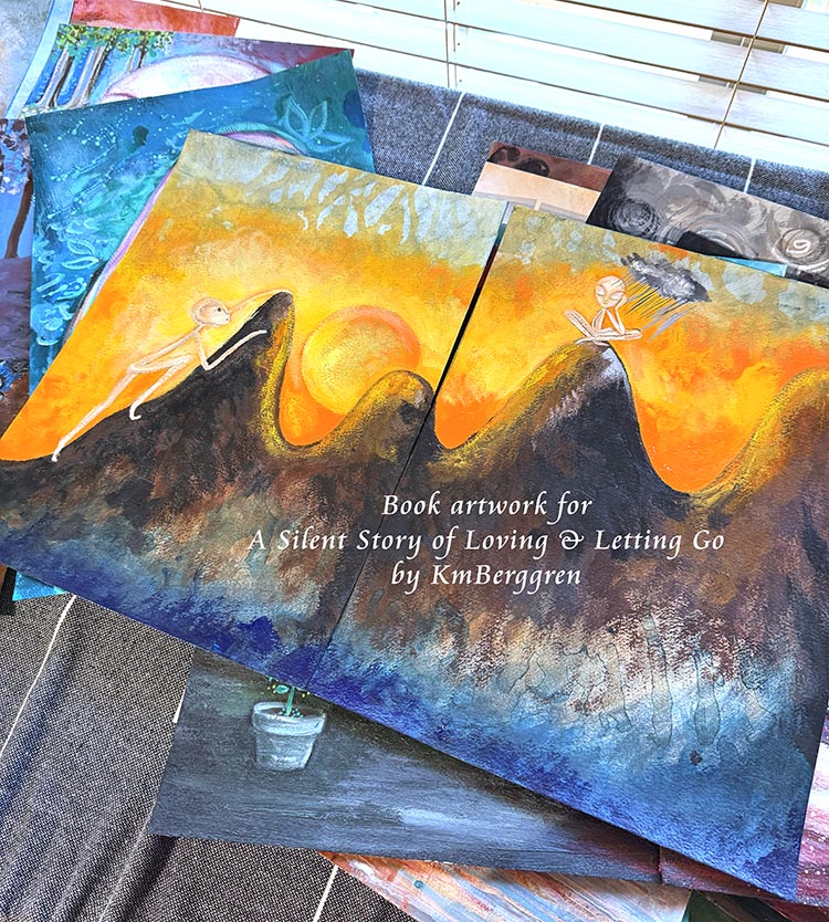 empty nest artwork, child leaving home artwork, mother loss artwork, paintings of emotions, painting of nature, inspirational artwork for women, paintings of women, painting of mom and baby, artwork by kmberggren, katie m. berggren