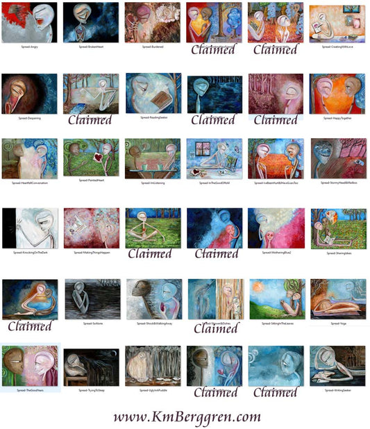 emotional art book, silent story, katie berggren, a silent book, book without words, picture book, art picture book, art photo book, paintings of emotions, ghosted by a friend, friendship breakup