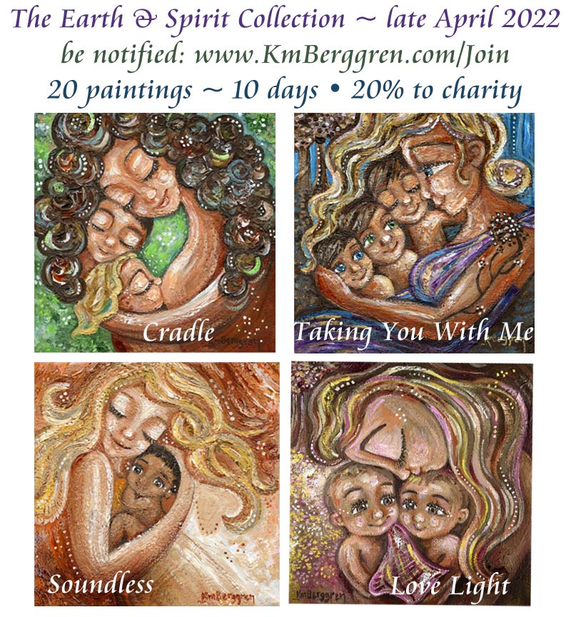 earth and spirit collection, earth & spirit, mother child art gifts, gifts for mom and children, mother's day artwork