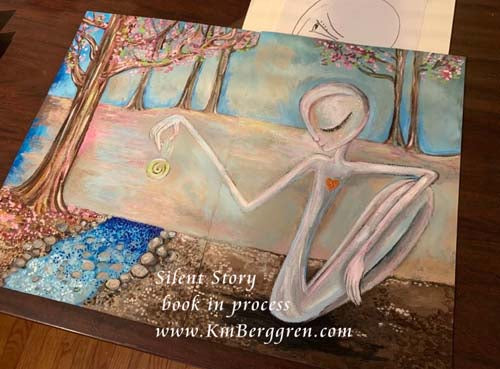 ghosted by a friend, friendship loss, friend breakup, loss of friend, bad friend, fair weather friend, art book by Katie m. Berggren