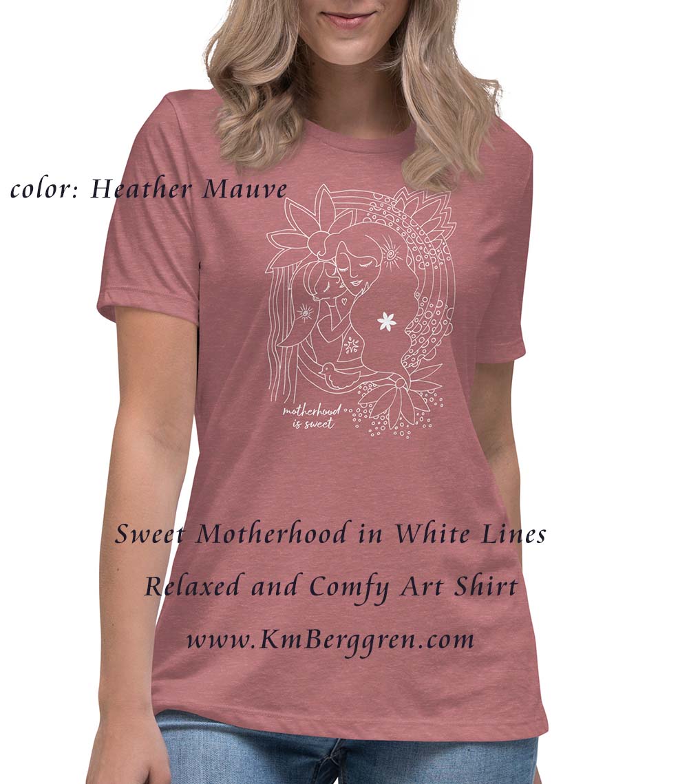 motherhood art t-shirts, graphic mom tee, mom art teeshirt, t shirt for mom, easy gift for mom
