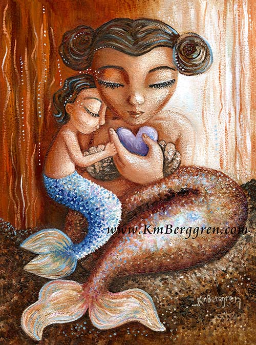The Mermaids Collection, available original paintings on paper