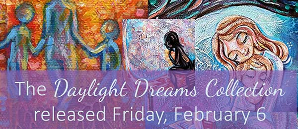 kmberggren artwork, paintings of mothers and children, dreamy paintings of motherhood, mom and kids dream art, dreaming of children, empty nester art, dreaming of the past, when my kids were young art, artwork for a mother of grown children