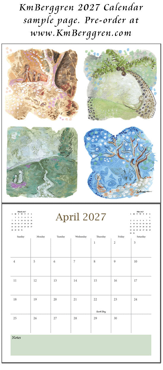 art calendar 2027, km berggren art calendar, mother child calendar, calendar for moms, planner for moms, keepsake calendar, collectible calendar, mom and baby art, calendar for families, calendar for mothers, new baby calendar, new baby gift, new mom gift, push gift artwork, family of 5 painting, mother and two kids, 2 kids artwork, mom and babies painting, paintings of women, art for women