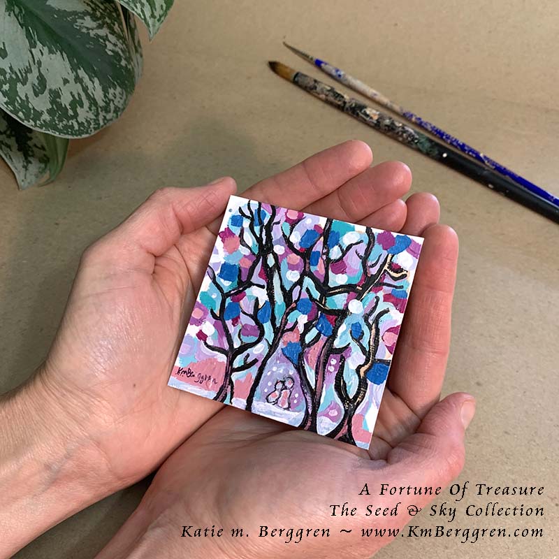 ►ONE AVAILABLE◄ A Fortune Of Treasure - Original Miniature Fine Art Painting on Paper