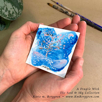 ►SOLD◄ A Fragile Wish - Original Miniature Fine Art Painting on Paper