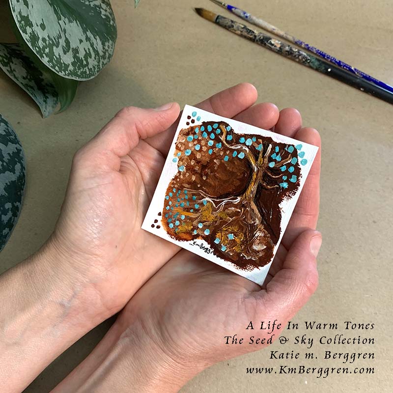 ►ONE AVAILABLE◄ A Life In Warm Tones - Original Miniature Fine Art Painting on Paper
