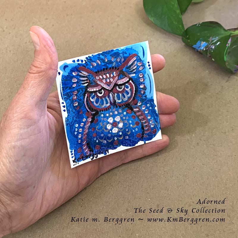 ►SOLD◄ Adorned - Original Miniature Fine Art Painting on Paper