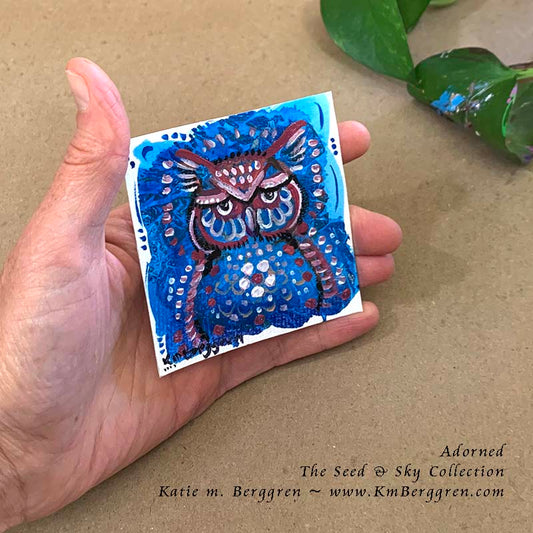 ►SOLD◄ Adorned - Original Miniature Fine Art Painting on Paper