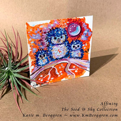 ►ONE AVAILABLE◄ Affinity - Original Miniature Fine Art Painting on Paper ~ DONATION