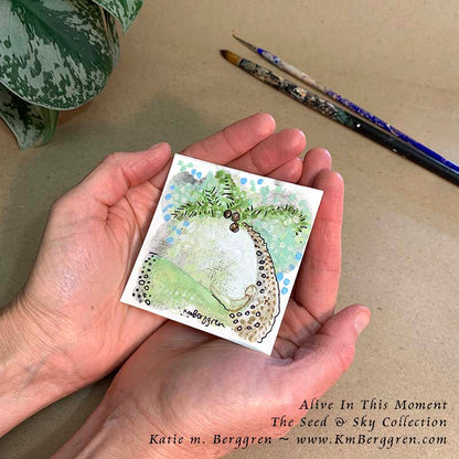►SOLD◄ Alive In This Moment - Original Miniature Fine Art Painting on Paper