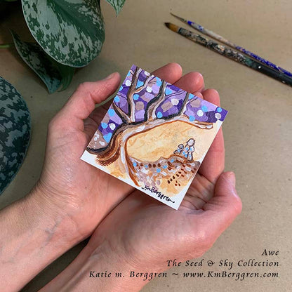►ONE AVAILABLE◄ Awe - Original Miniature Fine Art Painting on Paper