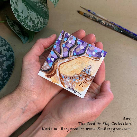 ►ONE AVAILABLE◄ Awe - Original Miniature Fine Art Painting on Paper
