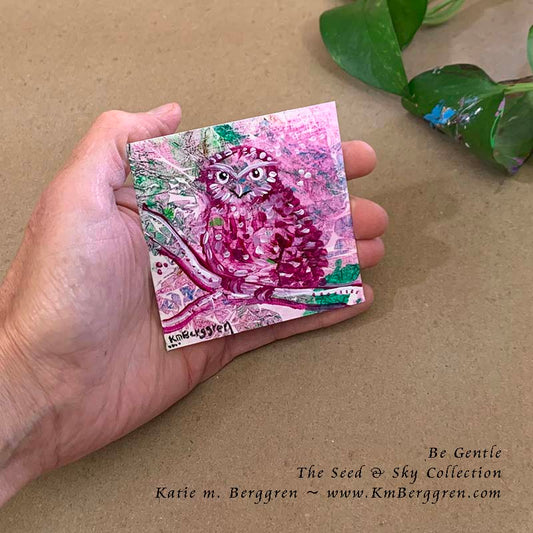 ►ONE AVAILABLE◄ Be Gentle - Original Miniature Fine Art Painting on Paper