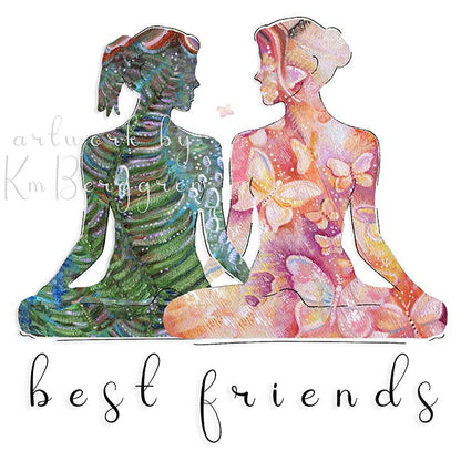 Stunning Best Friend Art, Customize Names KmBerggren