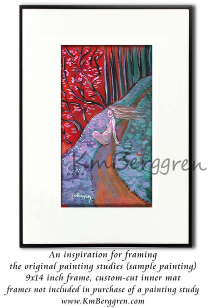 ►ONE AVAILABLE◄ Potential Blues - Original Painting Study on Heavy Paper