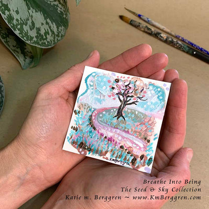 ►SOLD◄ Breathe Into Being - Original Miniature Fine Art Painting on Paper