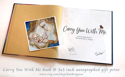*DISCOUNTED SET* Due to Lightly Dented Book Corner ~ Save $11 ♥ Carry You With Me - Condolence Gift Set, Illustrated Story Book Journey of Love, Loss & Hope