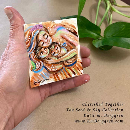 ►ONE AVAILABLE◄ Cherished Together - Original Miniature Fine Art Painting on Paper