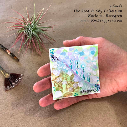 ►ONE AVAILABLE◄ Clouds - Original Miniature Fine Art Painting on Paper