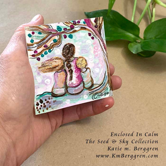 ►SOLD◄ Enclosed In Calm - Original Miniature Fine Art Painting on Paper